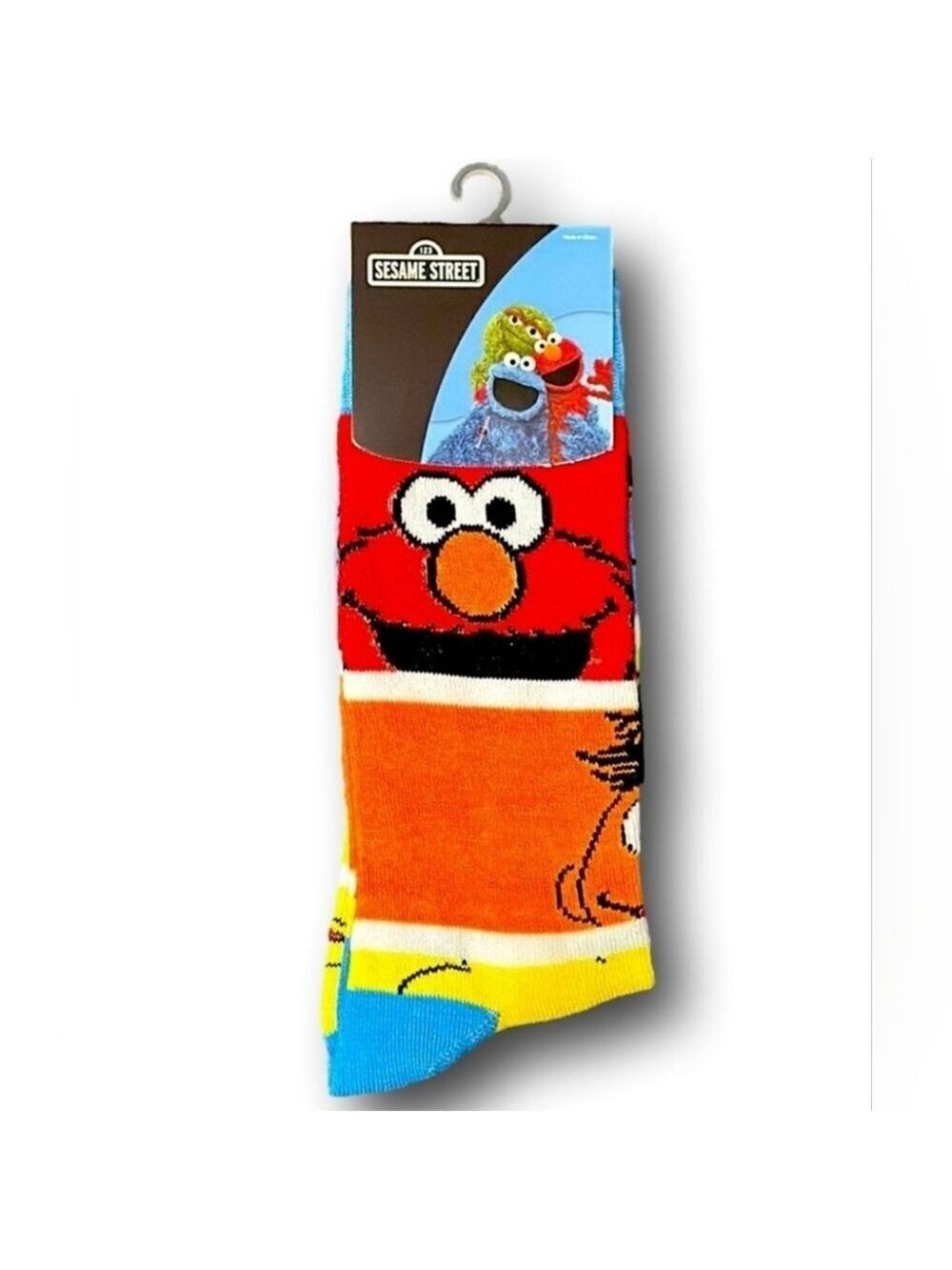4/$25 New Sesame Street Elmo & Friends Novelty Socks Oscar Big Bird Ernie Cookie